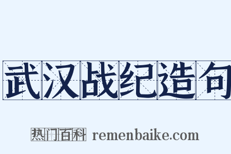 武汉战纪造句是什么意思的图片